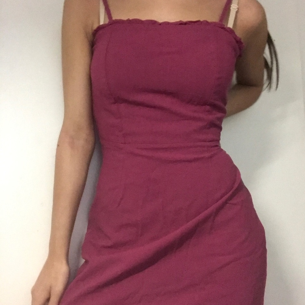 Magenta/Pink Fitted Dress [Pacsun]